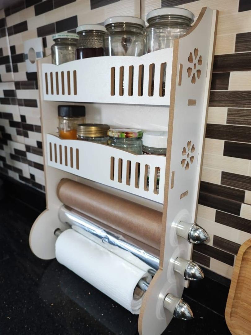 حاملة التوابل و ورق المطبخ